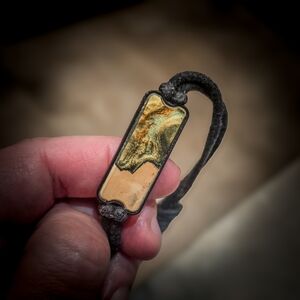 Black and Gold Classic Bracelet, Adjustable, Waterproof, from Carved, Hand Made